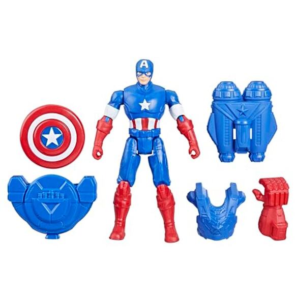 Hasbro Marvel Avengers Epic Hero Series Battle Gear 4 Captain America NWT - Picture 1 of 5